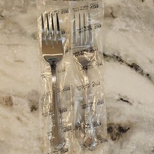 Ekco Eterna RARE Keepsake Pattern stainless flatware Forks Set of 2 NEW In Pkg.